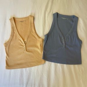 Abercrombie and Fitch soft ribbed tanks, size small.